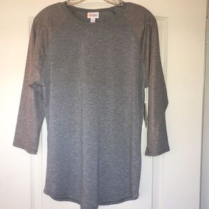 New LuLaRoe Randy Grey with shimmer sleeves